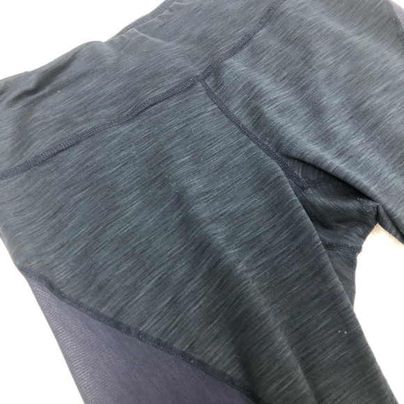 Zella by Nordstrom Navy athletic running leggings with mesh detail down leg - Picture 14 of 14